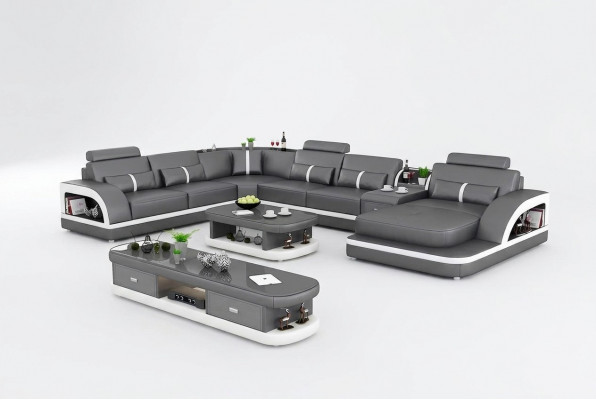 Woonlandschap Bankstel Bekleding Bankstel 3-delig Set Salontafel Dressoir