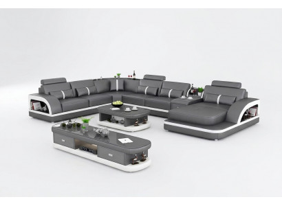 Woonlandschap Bankstel Bekleding Bankstel 3-delig Set Salontafel Dressoir