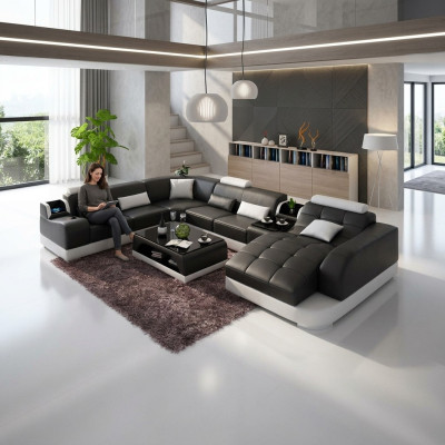 Hoekbank leren bank woonkamer bank hoekbank bankstel bank met