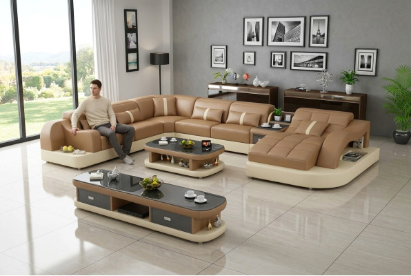 Ontwerpbank compleet set garnituur bekleding hoekbank hoekbank bank dressoir