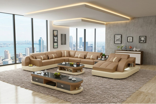 Ontwerpbank compleet set garnituur bekleding hoekbank hoekbank bank dressoir