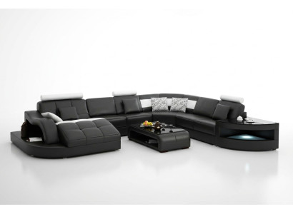 Hoekbank Ontwerp Hoekbank Woonkamer Meubilair Leren Bekleding Bank Bank Woonlandschap