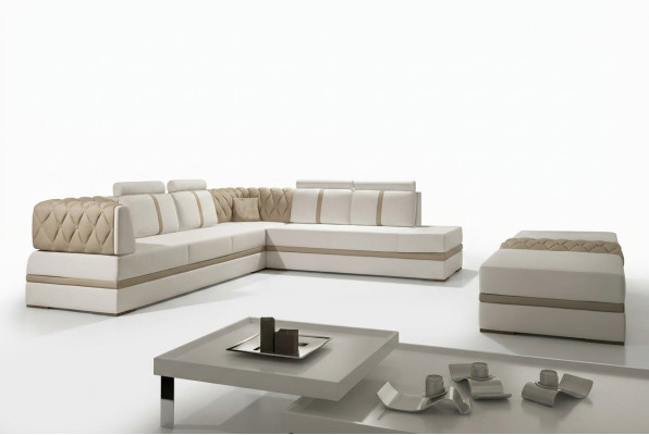 Hoekbank L-vorm Designer Bank Modern Bank Leren Bank Hoekbank Couches
