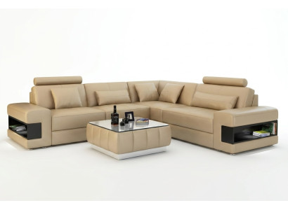 Hoekbank hoekbank design woonkamer meubels leren kussens bank bank