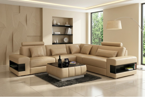 Ontwerp hoekbank Decor woonkamer meubels Moderne hoekbank Lederen bekledingBank