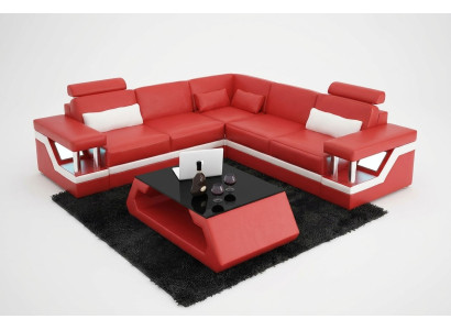 Hoekbank Ontwerp Hoekbank Woonkamer Meubels Leren Bekleding Bank Sofa