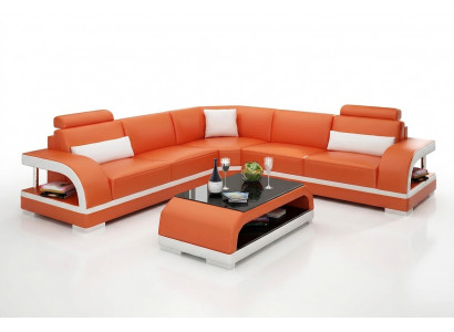 Woonkamer Lederen xxl bank bank moderne designer hoekkussen bekleding