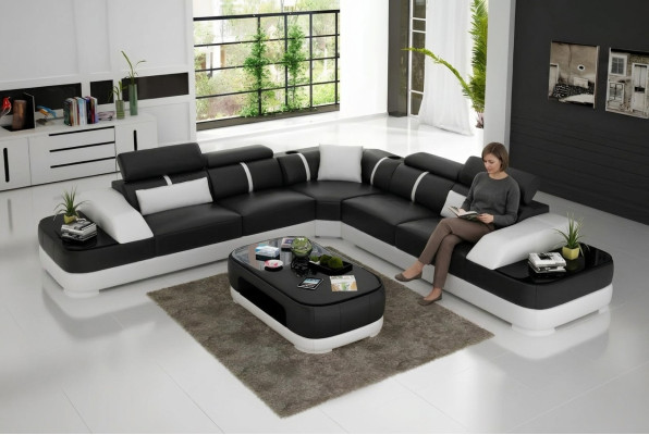 Ontwerp meubel hoekbank hoekbank woonkamer lederen bekleding bank bank