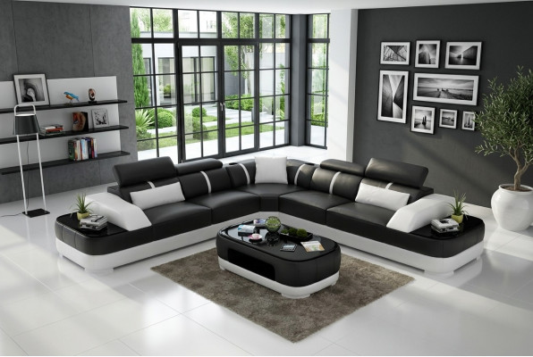 Ontwerp meubel hoekbank hoekbank woonkamer lederen bekleding bank bank