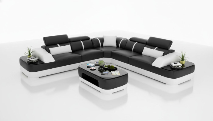 Ontwerp meubel hoekbank hoekbank woonkamer lederen bekleding bank bank