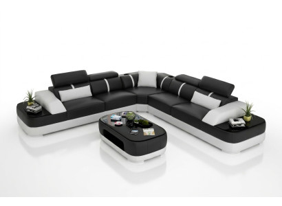 Woonkamer hoekbank Design hoekbank Moderne leren bekleding Bankstel