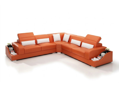Ontwerp meubelen hoekbank woonkamer hoekbank lederen bekleding bank sofa