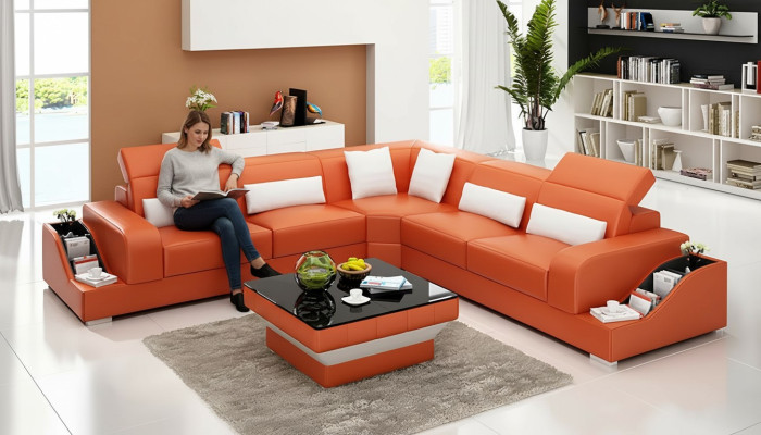 Hoekbank bank leren bank hoekbank bekleding bankstel bankstel_woonlandschap