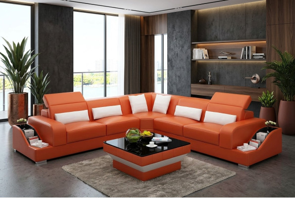 Hoekbank bank leren bank hoekbank bekleding bankstel bankstel_woonlandschap