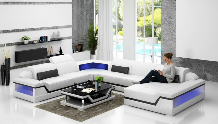 Hoekbank hoekbank bekleding hoekbank 2-delig set Nieuw Moderne woonkamer