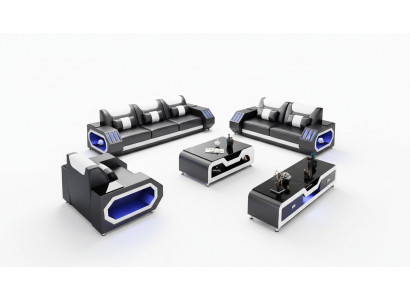 Moderne lederen bankstel bank bekleding sofa garnituren lederen bank dressoir nieuw