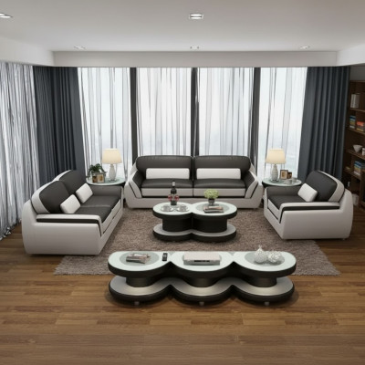 Designer Bank Leren Bank Bankstel 3-Zits Moderne Bank Woongebied