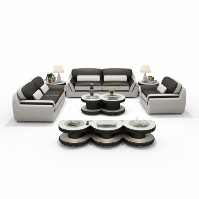 Designer Bank Leren Bank Bankstel 3-Zits Moderne Bank Woongebied