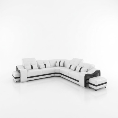 Leren bank Ontwerpbank Hoekbank L-vorm Moderne hoekbank Bekleding  Leren bank Ontwerpbank Hoekbank L-vorm Moderne hoekbank Bekleding