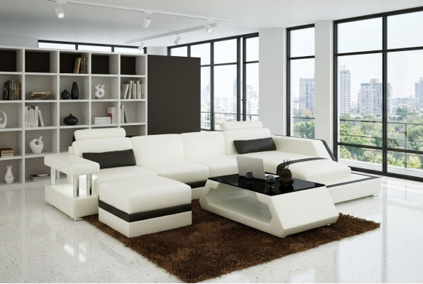 Leren hoekbank L-vorm Moderne bank Leren hoekbank Bekleding