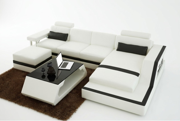 Leren hoekbank L-vorm Moderne bank Leren hoekbank Bekleding