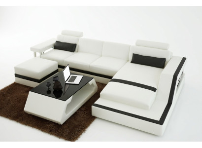 Leren hoekbank L-vorm Moderne bank Leren hoekbank Bekleding