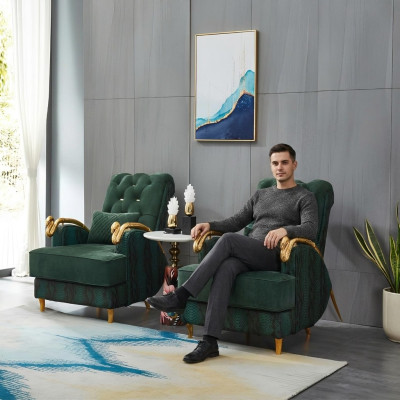 Fauteuil Ontwerp Slag Relax Club Lounge Stoel Bekleding Stof Leer