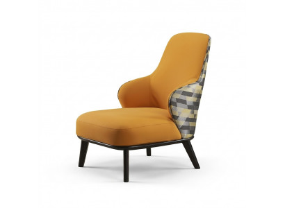 Moderne fauteuil gestoffeerde fauteuil oorbank bank designer clubstoel leuning