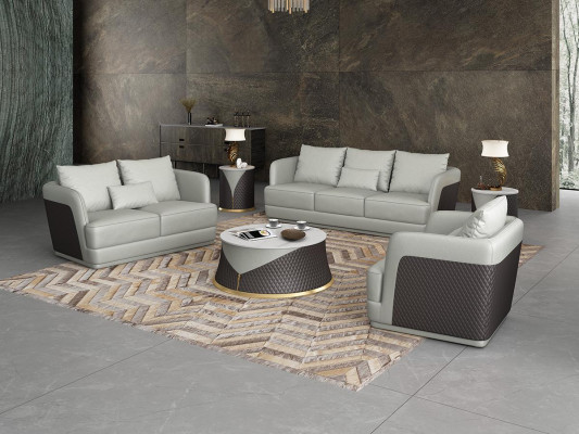 Italiaanse design woonkamer meubels leren bank bankstel bank bankstel set