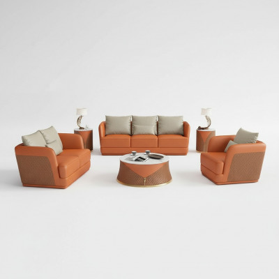 Italiaanse design woonkamer meubels leren bank bankstel bank bankstel set