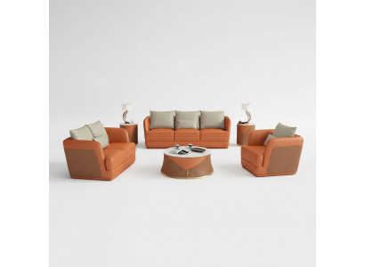 Italiaanse design woonkamer meubels leren bank bankstel bank bankstel set