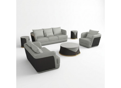 Bankstel 3-zits driezits Designbank Leren bank Modern bank bankstellen