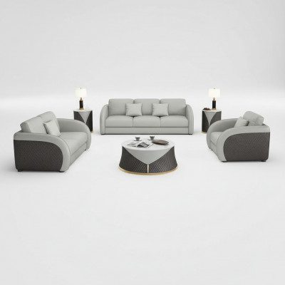 Exclusieve design meubelen 32-zits bankstel bekleding set 2-delig woonlandschap