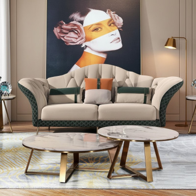 Bankstel Design Bank Leren Bank 3-zits Modern Bankstel