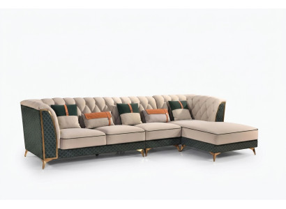 Hoekbank L-vorm Moderne bank Leren bank Eckbank Bekleding Woonlandschap