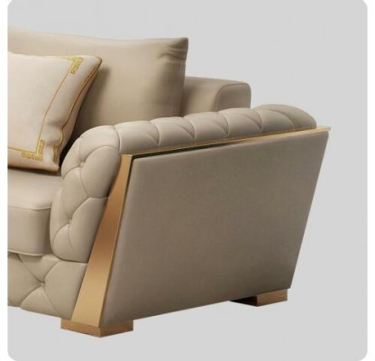 Ledersofa Bank Bekleding Set 3-zits compleet set zitkussen sets