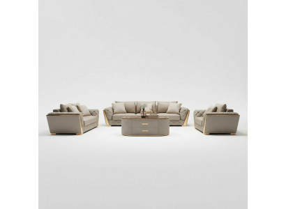 Ledersofa Bank Bekleding Set 3-zits compleet set zitkussen sets