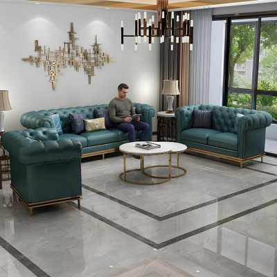Chesterfield bankstel gestoffeerde zitmeubel set van 2 delen Nieuwe bankstel 3+2 zits Neu Couch  Chesterfield bankstel gestoffeerde zitmeubel set van 2 delen Nieuwe bankstel 3+2-zits Neues Sofa