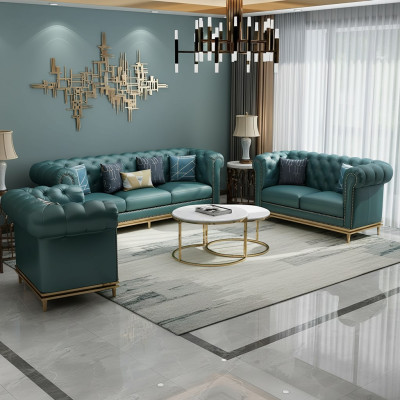 Chesterfield bankstel bank bekleding bankstel 6-delig woonkamerset tafels Chesterfield bankstel bankbekleding bankstel 6-delige woonkamerset tafels