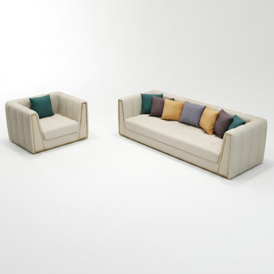 Roestvrij staal Exlusieve Design Meubels 31 Zitbank Kruk Bankstofbekleding Set