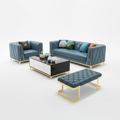 Chesterfield Exclusieve Design Meubels 31-zits Poef Bankstel Bekleding Set
