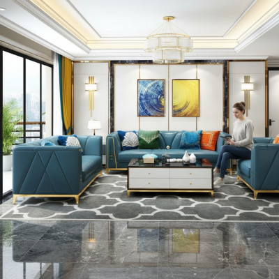 Chesterfield lederen sofa bankstellen woonkamer sofa bankstellen