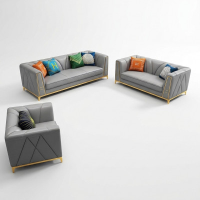 Sofagroep bekleding zitcombinaties 2-dlg. Set 3+2 zits Nieuwe bank leren bank