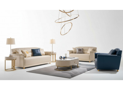 Woonkamer Designerbank Bankstel 3+2+1 Zits leren bank Moderne