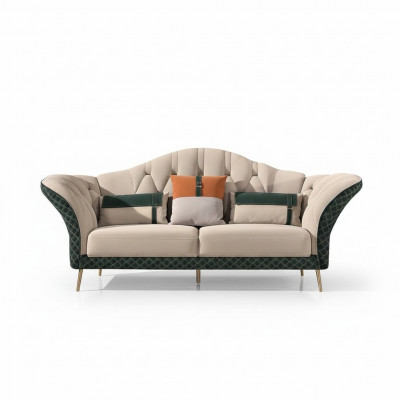 Ontwerpermeubels Bank Bankstel Bekledingsset 6-delige set Leren salontafel