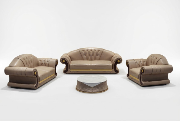 Chesterfield bank Klassieke bankstel Bankstellen 3-delig Zitkussen