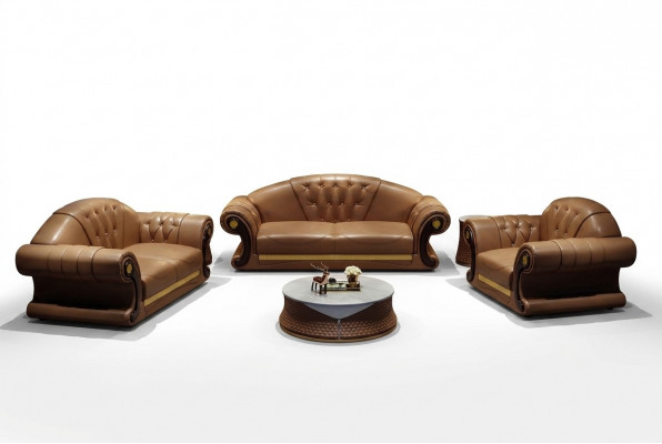 Chesterfield Bank Bank Bekleed Bank 3-zitsbank Decoratie Bekleed Leer Nieuw