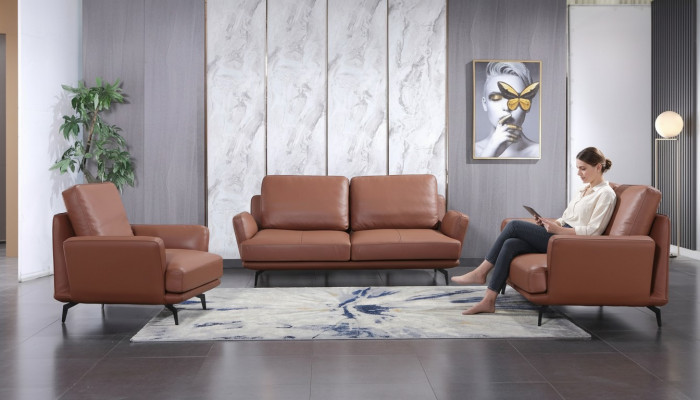 Woonkamer meubels leren bankstel bankstel 3+2+1 zits Moderne bankstellen bank