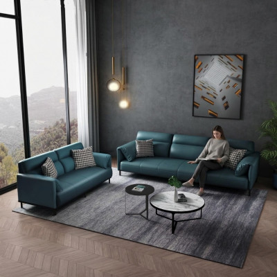 Ontwerp woonlandschap decoratiebankstel 3+2 zits leren bankstel woonkamer