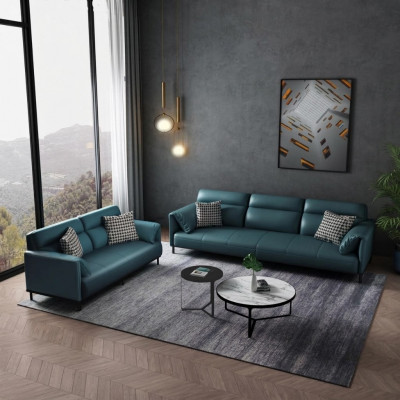 Ontwerp woonlandschap decoratiebankstel 3+2 zits leren bankstel woonkamer